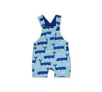 Toby Tiger Whale Waves Print Dungaree Shorts | Size: 2-3 Years Toby Tiger Multicolor 2-3 Years