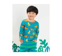 Toby Tiger Wild Cats Print Long-Sleeved T-Shirt in Blue | Size: 6-12 m Toby Tiger Blue 6-12 m
