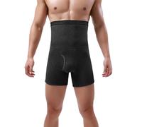 Tobysper Boxer Shorts Men's Compression Underwear Tummy Control High Waist Belly Control Shorts Breathable Retro Shorts Compression Pants Figure Shaping Underwear Slimming High, black, 3XL