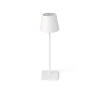 FARO BARCELONA Toc LED table lamp, USB charger, IP54, white