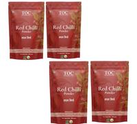 TOC Kashmiri & Natural Red Chilli Powder, Chemical Free, Pesticide Free, Non-GMO, Traditional Stone Ground, Native Variety, Premium Laal Mirch for Indian Cooking (4Kg, Red Chilli Powder)