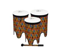 Toca Nesting Drums Freestyle II Tom Tom, 3 pcs Set, Size 12"/14"/16", Kente Cloth, TSSNT-3PCK-FDP