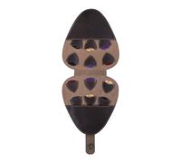 tocame Guitar Pick Case with 12 Slots, Guitar Pick Holder, Full Grain Leather, Handmade, Bourbon Brown