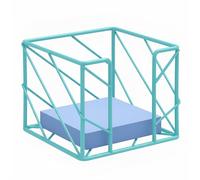 TOCCOOL Desktop Organizer - Multi-Functional Sticky Note Holder, Memo Note Cube for Office & Home, School, Desk Supplies (Cyan)