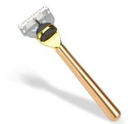 TOCCOOL Metal Razor Handle Replacement, Men's Shaving Razor Handle, Shaver Handle Compatible with Gillette Fusion 5 Proshield & Proglide Blade Refill (Gold)