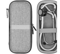TOCCOOL Stethoscope Storage Bag for Nurse and Doctor - External Carrying, Heart Listener Protection Case Compatible with Littmann Cardiology II/IV/IIIS.E, ADC 603IMRS (Gray, Only Case)