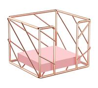 TOCCOOL Sticky Note Holder Rose Gold, Memo Note Cube, Holder Dispenser, Notepad Holder for Pen Pencil Office Home School Desk Supplies