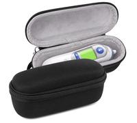TOCCOOL Thermometer Case Compatible with Braun ThermoScan 7/5/3, Case Only | Hard shell, shockproof and water-resistant; internal dimensions 6.3 x 1.75 x 1.75 inches; features a carrying handle; black.