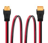 TOCCOOL XT60 Extension Cable 12AWG, DC Solar Power Cord for Portable Power Stations with XT60 Port, Compatible with ABOK Ark3600, Anker SOLIX C200/C300, EcoFlow TRAIL 300 DC (6FT)