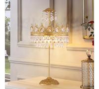 TOCHIC 3 Lights Crystal Table Lamp for Bedroom, 30" Tall Bedside Table Lamp, Gold Modern Farmhouse Desk Nightstand Lamp Light Fixture for Living Room, Kids Room, Entryway, Home Office, Console Table