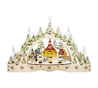 ToCi LED Candle Arch with Choir Motif, 5 LED Candles for Christmas Decoration, Window & Table Decor, Indoor Use