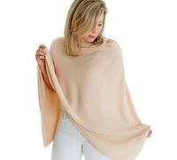 Toci Mom Nursing Cover for Breastfeeding | Full Coverage | Breathable & Soft | Wide Viewing Neck | Stretchable Modal Fabric, Cream, One size