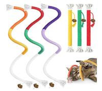 Tocirelo Cat Chew Rope Toy - 6Pack Cat Chew Toy for Teeth Cleaning, Interactive Kitten Teething Toys to Transfer Chewing from Wires, Cotton String with Natural Silvervine Ball