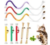 Tocirelo Cat Toys Silvervine Sticks - 8Pack Natural Silvervine Sticks for Cats, Cat Chew Toy for Teeth Cleaning, Interactive Kitten Chew Ropes to Redirect Chewing Habits, Kitty Chew Sticks