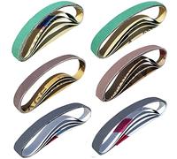 Tockrop 24 Pack 1/2" x 12" Replacement Sharpening Belt Kit for Official Work Sharp (WSKTS & WSKTS-KT/Mk.1 & Mk.2) Knife & Tool Sharpener - 80/120/240/400/1000/1200 Grits Sander Belt