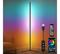 TOCLL LED Corner Floor Lamp 61.5" Corner Light RGB Floor Lamp for Living Room Smart Mood Lighting with Remote&App,Music Sync,Timing,16 Million DIY Colors Corner Lamp for Bedroom,Game Lights