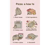 TOCMANE Pusheen Pizza Recipe Metal Poster Art Holiday Decoration Outdoor & Indoor Sign Wall Decoration Art Tin Sign 8x12 inch