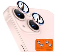 TOCOL 2 Pack for iPhone 13 / iPhone 13 Mini Camera Lens Protectors, Individual Tempered Glass Protectors, Anti-Scratch, Easy Installation, Ultra HD Night Shooting Mode, Light Pink