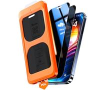 TOCOL 2 Pack for iPhone 15 Privacy Screen Protector 6.1-Inch, True 25°Anti Spy, Instant Installation, 16FT Military Grade Shatterproof, Tempered Glass, Case Friendly, HD Full Coverage Protection