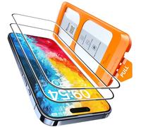 TOCOL 2 Pack for iPhone 15 Pro Screen Protector 6.1-Inch, Instant Installation, 14FT Military Grade Shatterproof, HD Clear 9H+ Hardness Tempered Glass, Case Friendly, Full Coverage Protection