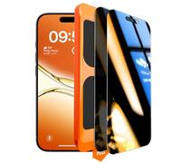 TOCOL 2 Pack Privacy Screen Protector for iPhone 17 / iPhone 16 Pro, True 25°Anti Spy, Instant Installation, Tempered Glass Shatterproof, Case Friendly, Full Coverage Protection