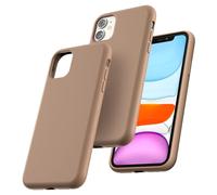 TOCOL 5 in 1 for iPhone 11 Case, with 2 Pack Screen Protector + 2 Pack Camera Lens Protector, Silicone Slim Shockproof Cover iPhone 11 Phone Case [Anti-Scratch] [Drop Protection] 6.1", Light Brown
