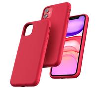 TOCOL 5 in 1 for iPhone 11 Case, with 2 Pack Screen Protector + 2 Pack Camera Lens Protector, Silicone Slim Shockproof Cover iPhone 11 Phone Case [Anti-Scratch] [Drop Protection] 6.1", Red