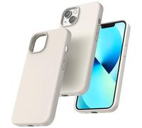 TOCOL 5 in 1 for iPhone 13 Case 6.1 Inch, with 2 Pack Tempered Glass Screen Protector + 2 Pack Camera Lens Protector, Liquid Silicone Slim Shockproof Cover [Anti-Scratch] [Drop Protection], Stone