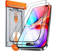 TOCOL 9H+ Glass Phone Screen Protector for iPhone 15 Pro Max Zero Bubble, Auto-Dust Removal, 14FT+ Military Grade Shatterproof Hardness Tempered Glass Full Edge Coverage Easy Installation 6.7" 2 Pack