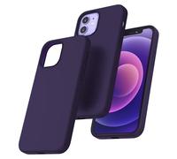 TOCOL for iPhone 12 Case, Liquid Silicone, Midnight Purple