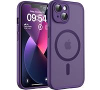 TOCOL for iPhone 13 Case, Fit for MagSafe, Upgraded Full Camera Protection, 14FT Military Grade Shockproof Magnetic Thin Slim Frosted Translucent Matte Back Phone Cover (Midnight Purple)