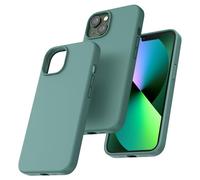 TOCOL for iPhone 13 Case, Liquid Silicone, Midnight Green