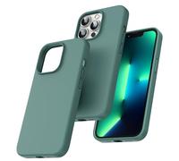 TOCOL for iPhone 13 Pro Case, Liquid Silicone, Midnight Green