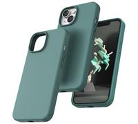 TOCOL for iPhone 14 Case, Liquid Silicone, Midnight Green