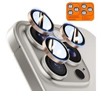 TOCOL for iPhone 15 Pro Max/iPhone 15 Pro Camera Lens Protectors, Individual Tempered Glass Protectors, Anti-Scratch, Easy Installation, Ultra HD Night Shooting Mode, Case Friendly, Desert