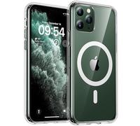 TOCOL Magnetic for iPhone 11 Pro Max Case 6.5-Inch, Fit for MagSafe, [Never Yellowing] [14FT Military Grade Drop Tested] Anti-Scratch Military Shockproof Thin Slim Protection Cover (Clear)