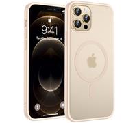 TOCOL Magnetic for iPhone 12 Pro Case 6.1-Inch, Fit for MagSafe, [14FT Military Grade Drop Tested], Shockproof Slim Anti-Fingerprint Translucent Matte Back Protective Phone Cover (Desert)