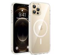 TOCOL Magnetic for iPhone 12 Pro Case 6.1-Inch, Fit for MagSafe, [Never Yellowing] [14FT Military Grade Drop Tested] Anti-Scratch Military Shockproof Thin Slim Protection Cover (Clear)