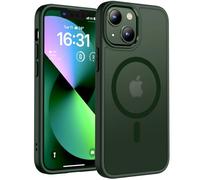 TOCOL Magnetic for iPhone 13 Mini Case 5.4-Inch, Fit for MagSafe, [14FT Military Grade Drop Tested], Shockproof Slim Anti-Fingerprint Translucent Matte Back Protective Phone Cover (Alpine Green)