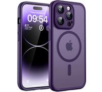 TOCOL Magnetic for iPhone 14 Pro Case 6.1-Inch, Fit for MagSafe, Upgraded [Full Camera Protection], [14FT Military Grade Drop Tested] Shockproof Translucent Matte Back Cover (Midnight Purple)