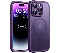 TOCOL Magnetic for iPhone 14 Pro Max Case 6.7-Inch, Fit for MagSafe, Upgraded [Full Camera Protection], [14FT Military Grade Drop Tested] Slim Translucent Matte Back Phone Cover (Midnight Purple)