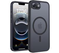 TOCOL Magnetic for iPhone 16e Case 6.1-Inch 2025 Edition, Fit for MagSafe, [14FT Military Grade Drop Tested Protection], Shockproof Slim Anti-Fingerprint Translucent Matte Back Phone Cover (Black)
