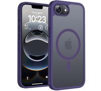 TOCOL Magnetic for iPhone 16e Case 6.1-Inch 2025 Edition, Fit for MagSafe, [14FT Military Grade Drop Tested Protection], Shockproof Slim Anti-Fingerprint Translucent Matte Back Phone Cover (Purple)