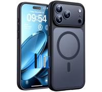 TOCOL Magnetic for iPhone 17 Pro Max Case with Camera Control Capture Button, Compatible with MagSafe, Built-in Magnetic Ring, Drop Protection Translucent Matte Phone Cover (Key Black)