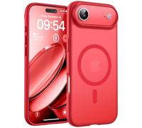 TOCOL Magnetic for iPhone Air Case 6.5-Inch, Compatible with MagSafe, Full Camera Protection, Built-in Magnetic Ring, Drop Protection Shockproof Translucent Matte for iPhone 17 Air (Red)