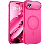 TOCOL Magnetic for iPhone Air Case, Compatible with MagSafe, Full Camera Protection, Built-in Magnets, Drop Protection Shockproof Slim Translucent Matte Phone Case for iPhone 17 Air (Hot Pink)