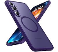 TOCOL Matte Case for Samsung S24 FE 5G 6.7-Inch, 18N Magnetic [14FT Military Grade Shockproof], Fit for MagSafe, Slim Translucent Matte Back Cover for Samsung Galaxy S24 FE Case (Purple)