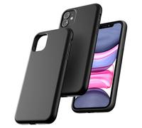 TOCOL Silicone for iPhone 11 Case 6.1-Inch, Liquid Silicone Multi-Color Slim Silky-Soft Touch Anti-Scratch Shockproof Protective Phone Cover, Black
