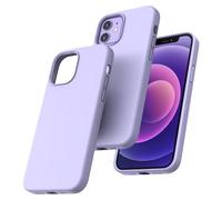 TOCOL Silicone for iPhone 12 Case 6.1-Inch, Liquid Silicone Multi-Color Slim Silky-Soft Touch Anti-Scratch Shockproof Protective Phone Cover, Purple