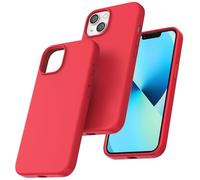 TOCOL Silicone for iPhone 13 Case 6.1-Inch, Liquid Silicone Multi-Color Slim Silky-Soft Touch Anti-Scratch Shockproof Protective Phone Cover, Red